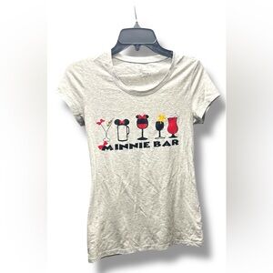Gray Minnie Bar Graphic T-Shirt